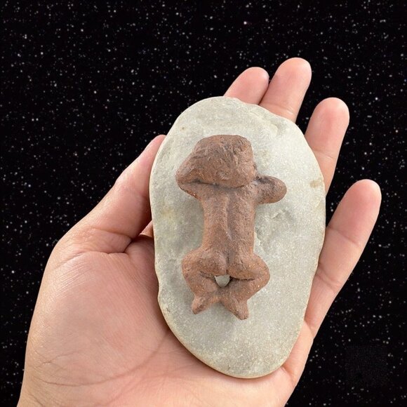 LPH Leonardo Art Works 1975 Pottery Baby on Rock Stoneware Figurine Statue Sign - Picture 7 of 11